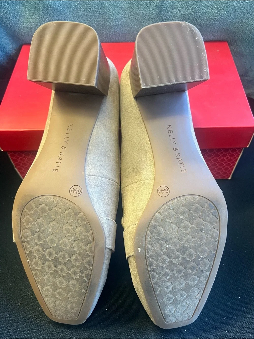 Kelly & Katie Taupe Suede Tassel Loafers